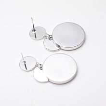 Load image into Gallery viewer, Black Fritillary Round Drop Earrings