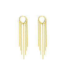 Load image into Gallery viewer, Love Fairy Tassel Hoop Earrings in 18K Gold Plated