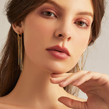 Load image into Gallery viewer, Love Fairy Tassel Hoop Earrings in 18K Gold Plated