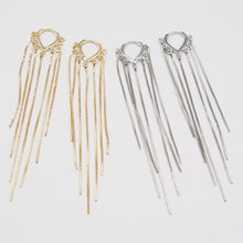 Load image into Gallery viewer, Love Fairy Tassel Hoop Earrings in 18K Gold Plated