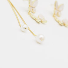 Load image into Gallery viewer, Butterfly Tassel Pearl Earrings in 18k Gold Plated
