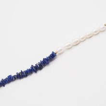 Load image into Gallery viewer, Lapis Lazuli Crushed Stone Freshwater Pearl Necklace
