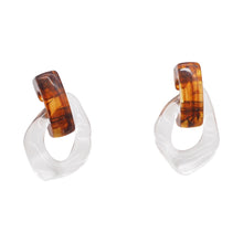 Load image into Gallery viewer, Transparent Candy Color Acrylic Drop Earrings