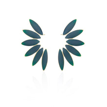 Load image into Gallery viewer, JEMUZEWEL Palm Leaf Plated 14K Gold Earrings

