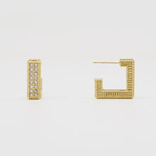 Load image into Gallery viewer, 14K Gold Filled Square Cubic Stud Earrings
