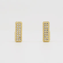 Load image into Gallery viewer, 14K Gold Filled Square Cubic Stud Earrings
