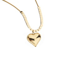 Load image into Gallery viewer, JEMUZEWEL Heart Pendant Plate 18K Gold Necklace
