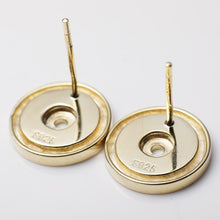 Load image into Gallery viewer, Black Fritillary Round Stud Earrings
