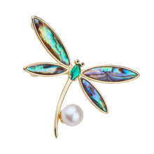 Load image into Gallery viewer, Dragonfly Brooch Pin in 18K Gold Plated
