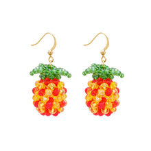 Load image into Gallery viewer, Grape/Pineapple/Cherry Handmade Beads Dangle Earrings
