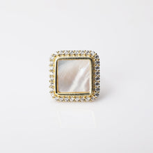 Load image into Gallery viewer, White Fritillary Square Stud Earrings
