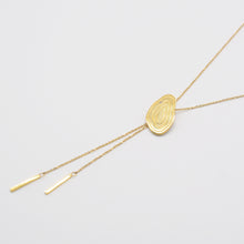 Load image into Gallery viewer, Y Gold Chain Necklace Annual Ring Necklace
