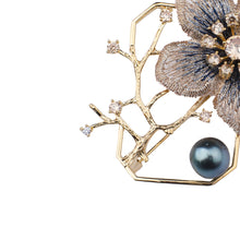 Load image into Gallery viewer, Hand Embroidery Brooch Pin in 18K Gold Plated

