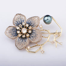 Load image into Gallery viewer, Hand Embroidery Brooch Pin in 18K Gold Plated
