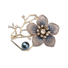 Load image into Gallery viewer, Hand Embroidery Brooch Pin in 18K Gold Plated
