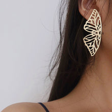 Load image into Gallery viewer, 18K Gold Plated Big Butterfly Stud Earrings
