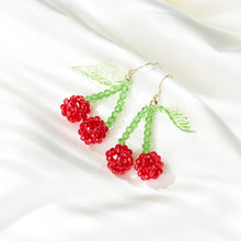 Load image into Gallery viewer, Grape/Pineapple/Cherry Handmade Beads Dangle Earrings
