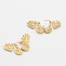 Load image into Gallery viewer, Hollow Butterfly Hoop Earrings
