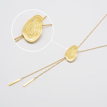 Load image into Gallery viewer, Y Gold Chain Necklace Annual Ring Necklace
