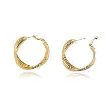 Load image into Gallery viewer, Gold Vintage Hoop Earrings
