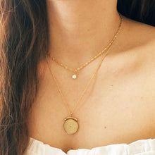 Load image into Gallery viewer, Gold Chain Coin Layered Necklace
