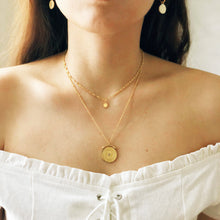 Load image into Gallery viewer, Gold Chain Coin Layered Necklace
