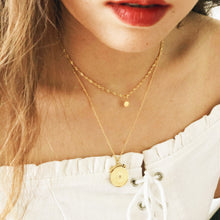 Load image into Gallery viewer, Gold Chain Coin Layered Necklace
