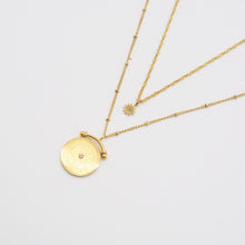 Load image into Gallery viewer, Gold Chain Coin Layered Necklace
