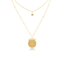 Load image into Gallery viewer, Gold Chain Coin Layered Necklace
