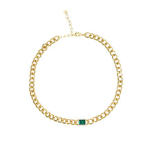 Load image into Gallery viewer, Vintage Imitation Emerald Necklace and Earrings
