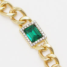 Load image into Gallery viewer, Vintage Imitation Emerald Necklace and Earrings
