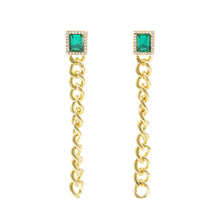 Load image into Gallery viewer, Vintage Imitation Emerald Necklace and Earrings

