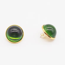 Load image into Gallery viewer, 18K Gold Plated Glazed Bead Earrings
