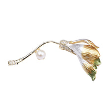 Load image into Gallery viewer, Lily Brooch Pin in 18K Gold Plated

