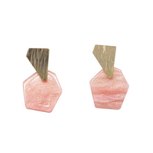 Load image into Gallery viewer, Pink Starry Vintage Drop Earrings
