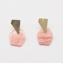 Load image into Gallery viewer, Pink Starry Vintage Drop Earrings
