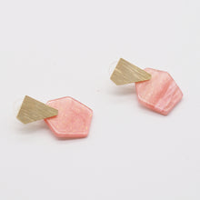 Load image into Gallery viewer, Pink Starry Vintage Drop Earrings
