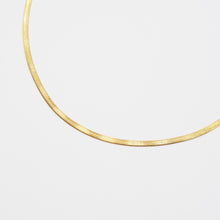 Load image into Gallery viewer, 14K Gold Plated Gold Herringbone  Chain Necklace
