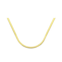 Load image into Gallery viewer, 14K Gold Plated Gold Herringbone  Chain Necklace
