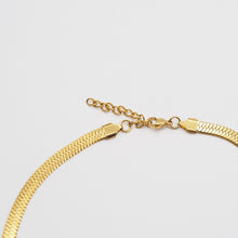 Load image into Gallery viewer, 14K Gold Plated Gold Herringbone  Chain Necklace
