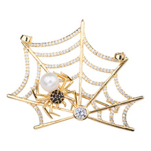 Load image into Gallery viewer, Spider Brooch Pin in 18K Gold Plated
