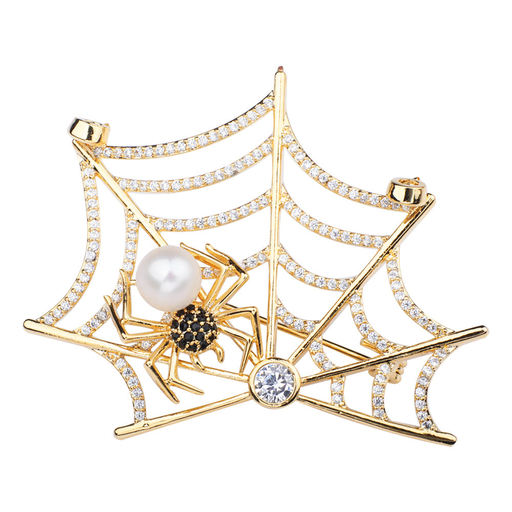 Spider Brooch Pin in 18K Gold Plated