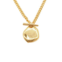 Load image into Gallery viewer, 14K Gold Plated Gold Chain Pendant Choker Necklace
