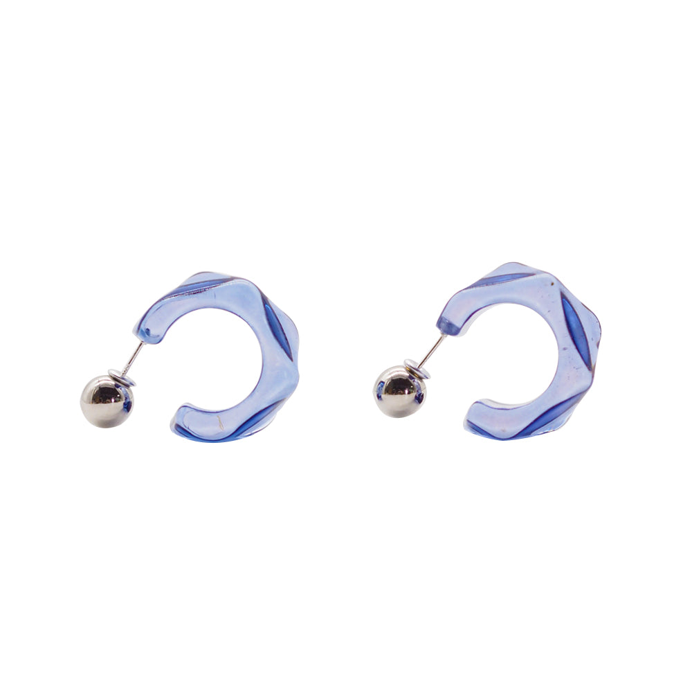 Transparent Acrylic Multi-faceted Geometric Stud Earrings
