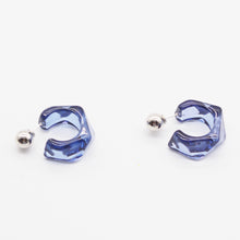 Load image into Gallery viewer, Transparent Acrylic Multi-faceted Geometric Stud Earrings
