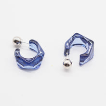 Load image into Gallery viewer, Transparent Acrylic Multi-faceted Geometric Stud Earrings
