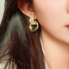 Load image into Gallery viewer, Gold Stud Earrings in 316L Titanium Steel
